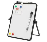 Double-Sided Magnetic Dry Erase Whiteboard with 360° Rotating Stand | Desktop Mini Whiteboard with Markers & Magnets | Wall-Mountable Writing Board for Notes, Memo, Office, School, Classroom, Home & K