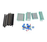 Double Sided PCB Boards Kit 100 Pcs | 2.54mm Hole Spacing Universal Prototype Panels | DIY Electronics/Soldering Projects for Beginners | 40 Pin Connectors, Jumpers, Plastic Box