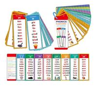 Double-Sided Sight Words Game, Phonics Word Cards 117 Sound Groups 900+ Rhyming Words | Early Educational Learning Phonics Games Activity For Kindergarten And Homeschool
