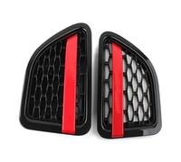 Double Slats Grill 2x Auto Front Side Air Vent Griglia Per Land Per Rover Per L320 Per Range Per Sport 2005-2009 ABS Car Styling Grill Griglia Radiatore(Black black red)