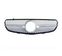 Double Slats Grill Diamanti Griglia Anteriore Da Corsa Per Mercedes Per Il Benz Per La Classe GLC W253 GLC200 GLC250 GLC300 X253 GlC450 2015-2019 Griglia Radiatore(Argento,No camera)