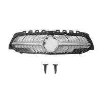 Double Slats Grill Per Benz Per A-Class W177 2019-2022 A200 A220 A250 A35 Per AMG Cromato Nero Diamanti Stile Griglia GTR Paraurti Anteriore Griglia Radiatore(Diamonds-Silver)