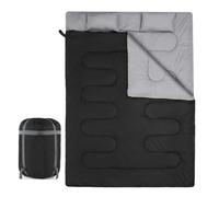 Double Sleeping Bag, 2-Person Sleeping Bag with Gear Sack and Mat, Warm Cold Weather Outdoor Use for Backpacking Camping Travel Hiking Summer Winter Adults 150x220cm