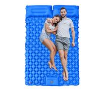 Double Sleeping Pad, Inflatable Camping Mat, 74.8x47.24x1.97 inches Built-In Pillows Sleeping Gear, Lightweight Compact Air Mattress for Backpacking Tent, Hiking, Travel Comfort