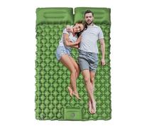 Double Sleeping Pad, Inflatable Camping Mat, 74.8x47.24x1.97 inches Built-In Pillows Sleeping Gear, Lightweight Compact Air Mattress for Backpacking Tent, Hiking, Travel Comfort