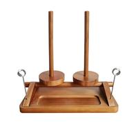 Double Spindle Yarn Holder, 30 cm Rotating Yarn Storage with Smooth 360 Degree Spin, Crochet Organizer for Easy Dispensing, Thread Dispenser for Women, Beginners, Wooden Finished, Accessory Craft