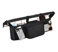 Double Stroller Caddy Organizer - Stroller Storage Bag | Large Hanging Bag | 3-Compartment Design, Diaper Bág Hanging Bág, Bottle & Water Cup Storage, Must-Have For Taking Báby Out, Waterpr