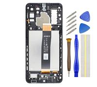 Double Sure Full LCD Display Touch Digitizer Screen Replacement for Samsung Galaxy A32 5G SM-A326B with Screen Frame Black 6.5"
