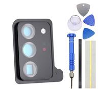 Double Sure Telaio di ricambio per fotocamera posteriore per Samsung Galaxy Note20 Ultra con copertura in vetro della fotocamera adesivo pre-installazione e kit di strumenti di installazione