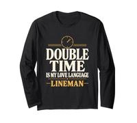 Double Time è Il Mio Love Language Lineman Tempo Straordinario Doppio Tempo Maglia a Manica