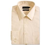 Double Two Manica Lunga Formale Misto Cotone Camicia (4500) Misura 14.5-23