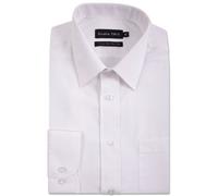Double Two Manica Lunga Formale Misto Cotone Camicia (4500) Misura 14.5-23