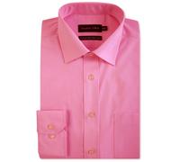 Double Two Manica Lunga Formale Misto Cotone Camicia (4500) Misura 14.5-23