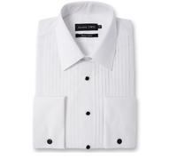 Double Two Stitch Piega Camicia (5002) Collare Misura 15 - 23, Nero, Bianco