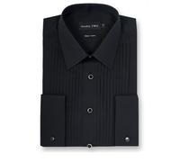 Double Two Stitch Piega Camicia (5002) Collare Misura 15 - 23, Nero, Bianco