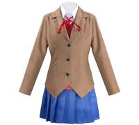 Double Villages Monika Sayori Yuri Natsuki Uniforme Costume Cosplay Donna Sailor Suit Outfit Completo (M)