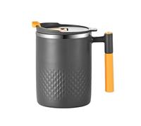 Double Wall Stainless Steel Coffee Mug Heat-Resistant Anti-Scalding 304 Thermos Cup With Handle Leak-Proof Lid per Caffè(Color1)