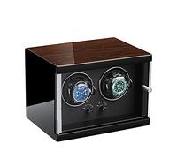 Double Watch Winder for Automatic Watches 5 Rotation Mode Setting Carbon Fiber Leather Anti-Magnetic Design with Soft Flexible Watch Pillows Man Women Automatic Watch (Upgrade)