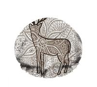 Double WaterproofCuffia da a da bagno Art Animal Deer Alce Flower Stripe Heart Horn Riutilizzabile Fashion Shower Hat For Women Beauty, BathHair Spa, Home Hotel Travel Use