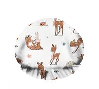 Double WaterproofCuffia da a da bagno Cartoon Fawn Animal Cute Deer Flower Coniglio Lepre Riutilizzabile Fashion Shower Hat For Women Beauty, BathHair Spa, Home Hotel Travel Use
