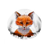 Double WaterproofCuffia da a da bagno Cute Babyffy Fox Yellow Splashs Cartoon Bear Riutilizzabile Fashion Shower Hat For Women Beauty, BathHair Spa, Home Hotel Travel Use
