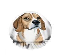 Double WaterproofCuffia da a da bagno Cute Beagle Doggy Angry Portrait Cartoon Art Riutilizzabile Fashion Shower Hat For Women Beauty, BathHair Spa, Home Hotel Travel Use