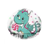 Double WaterproofCuffia da a da bagno Cute Cartoon Dragon Lollipop Green Color Dot Fun Riutilizzabile Fashion Shower Hat For Women Beauty, BathHair Spa, Home Hotel Travel Use
