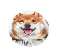 Double WaterproofCuffia da a da bagno Cute Puppy Dog Japan Shiba Inu Smile Face Riutilizzabile Fashion Shower Hat For Women Beauty, BathHair Spa, Home Hotel Travel Use
