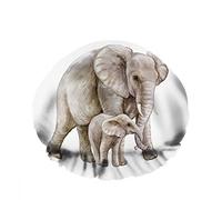 Double WaterproofCuffia da a da bagno Elefante africano Trunk Crossing Love Grey Animal Cute Riutilizzabile Fashion Shower Hat For Women Beauty, BathHair Spa, Home Hotel Travel Use