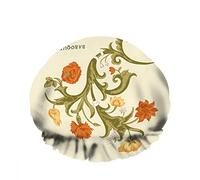 Double WaterproofCuffia da a da bagno Flower Art Blossom Branch Beauty Beige Colorful Curl Riutilizzabile Fashion Shower Hat For Women Beauty, BathHair Spa, Home Hotel Travel Use