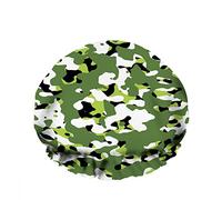 Double WaterproofCuffia da a da bagno Verde mimetico Colore Art Dot Line Curve Riutilizzabile Moda Cappello da a per donna Bellezza, BathHair Spa, Home Hotel Travel Use