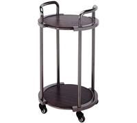 Double Wine Cart, Tea & Snack Car, Cake Car, Mobile Delivery Cart with Wheels for Hotel, Restaurant, Service Trolley