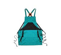 Doublelayer waterproof Oxford fabric apron with large chest pocket for picking (Blue)