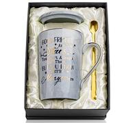 Doublewhale Regalo per amici per donne, uomini, regali di caffè per uomini e donne, tazza da caffè in ceramica da 396,9 g, regalo di amicizia per lui e lei, Good Friends are Like Stars, regalo di