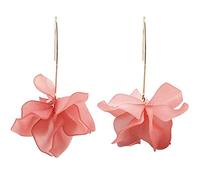 DOUBNINE Orecchini a forma di fiore rosa, con fiori di ciliegio, fiori di ciliegio, fiori di sakura, giglio, fata, foglia, petalo, primavera, accessori da, zinco acrilico, lega