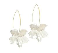 DOUBNINE Orecchini a forma di fiore rosa, con fiori di ciliegio, fiori di ciliegio, giglio, fata, foglia, petalo, primavera, accessori da donna, zinco acrilico