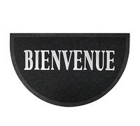 douceur d 'intérieur Tappeto decorativo da ingresso a mezzaluna in PVC, PVC, nero / grigio, 45x1x75 cm
