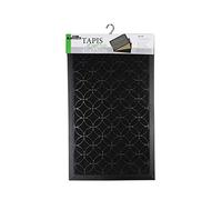 douceur d 'intérieur Tappeto di Entree Rettangolare 45 X 75 CM Rilievo PVC Emilio Nero