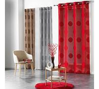 Douceur d' interno Odyssee Pannello a occhielli poliestere 240 x 140 x 0,1 cm, Poliestere, grigio, 240x140x0.1 cm