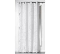 Douceur D'Intérieur - 1605085, Tenda Con Occhielli , 140 X 260 Cm , Bully , Poliestere Stampato Argento , Bianco