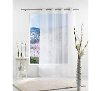 Douceur D'Intérieur - 1620972, Tendaggio Con Occhielli , 140 X 240 Cm , Salina , Velo Sabbia , Bianco