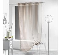 Douceur d'Intérieur 1622321, Tenda con occhielli Lissea, in poliestere, Marrone/Grigio (Taupe), 240 x 140 x 240 cm