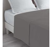 Douceur D'Intérieur - 1640619, Lenzuolo Piatto Singolo , 180 X 290 Cm , Lit Uni , Unito 57 Fili , Grigio