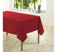 Douceur d'Intérieur CDaffaires-Tovaglia Rettangolare 140 x 200 cm, in Poliestere, Tinta Unita, Colore: Rosso