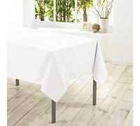 Douceur D'Intérieur - 1720218, Tovaglia Rettangolare , 140 X 300 Cm , Essentiel , Poliestere Unito , Bianco