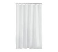 Douceur d'Intérieur 1800693 - Tenda da doccia con ganci, in poliestere, 180 x 200 cm, colore: Bianco