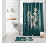 Douceur d'Intérieur 1801151 - Tenda da Doccia con Ganci, Multicolore, 180 x 200 cm