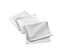 douceur d'intérieur, 3 tovaglioli (40 X 40 Cm) Mistral Bianco, Cotone Riciclato