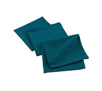 douceur d'intérieur, 3 tovaglioli (40 X 40 Cm) Mistral Blu anatra, Cotone Riciclato