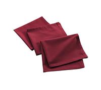 douceur d'intérieur, 3 tovaglioli (40 x 40 cm) Mistral Bordeaux, cotone riciclato